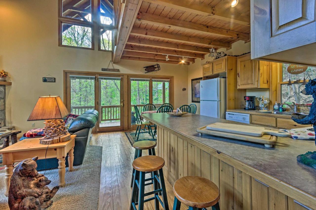Spacious Maggie Valley Cabin With Hot Tub And Mtn View Exterior photo